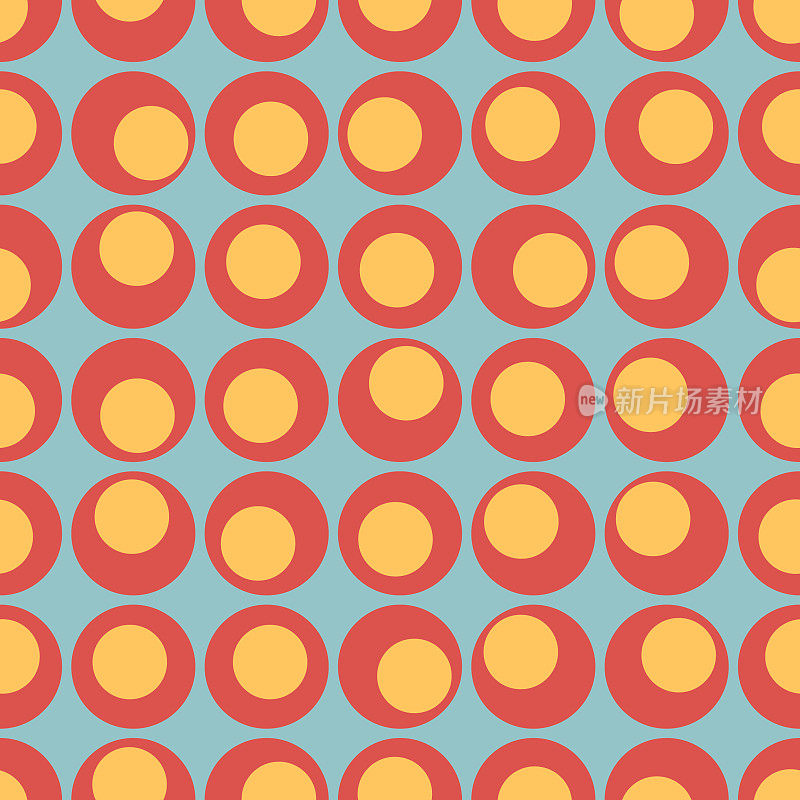 无缝图案彩色圆形几何形状