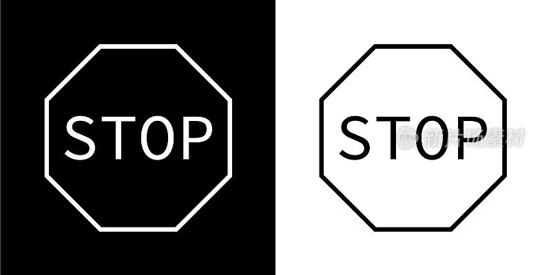 简单停车标志图标