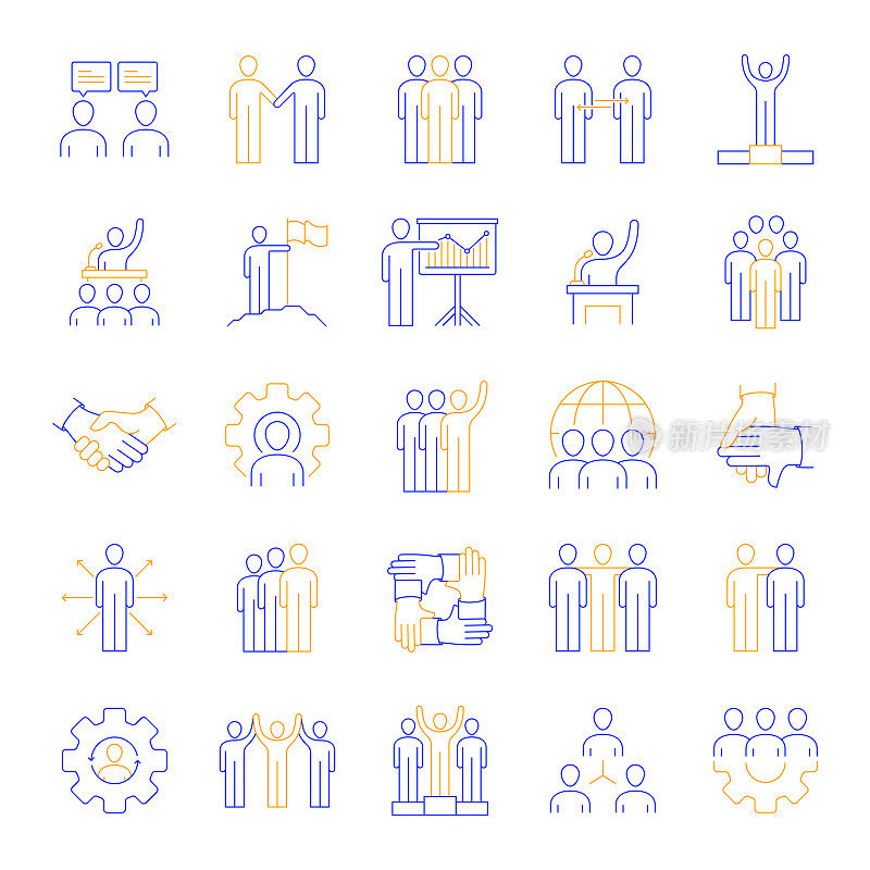 业务人员相关的颜色线图标设置