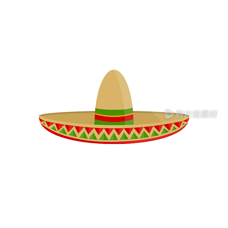 墨西哥帽的象征。向量