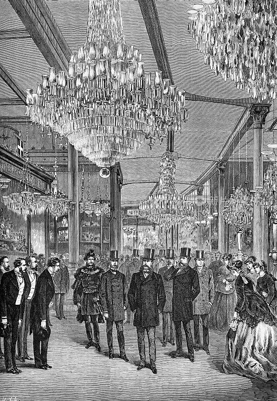 1867年巴黎世界博览会――弗朗茨・约瑟夫皇帝参观奥地利馆。