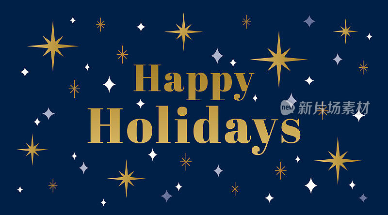 快乐的节日贺卡与现代几何背景。