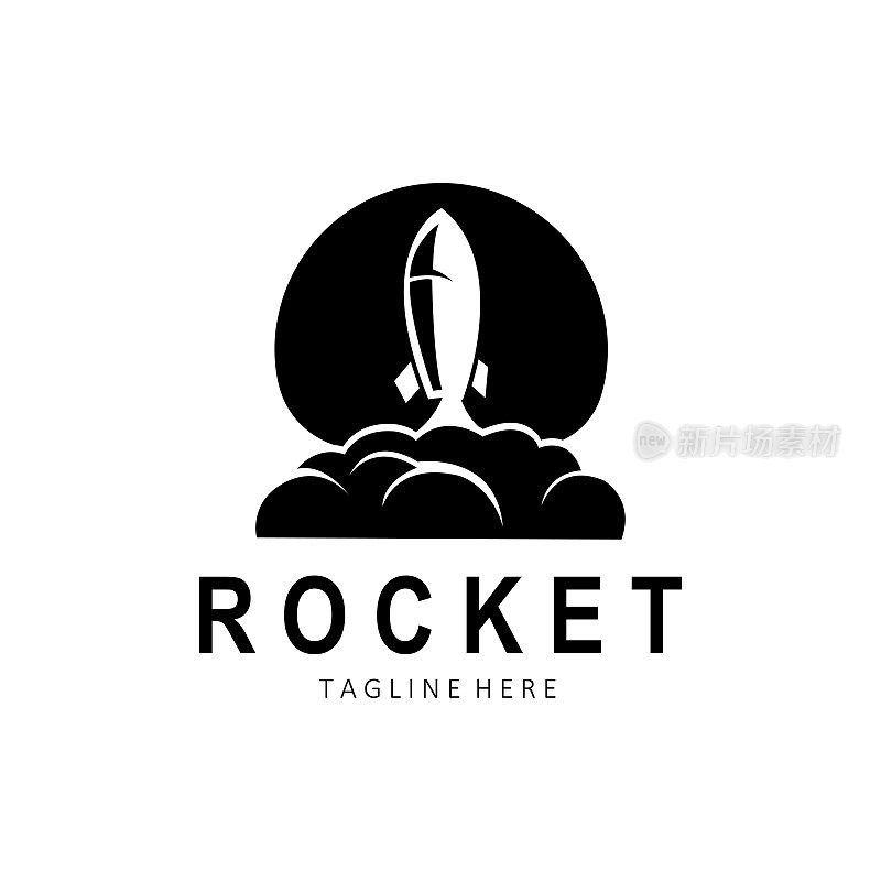 火箭标志设计，太空探索飞行器