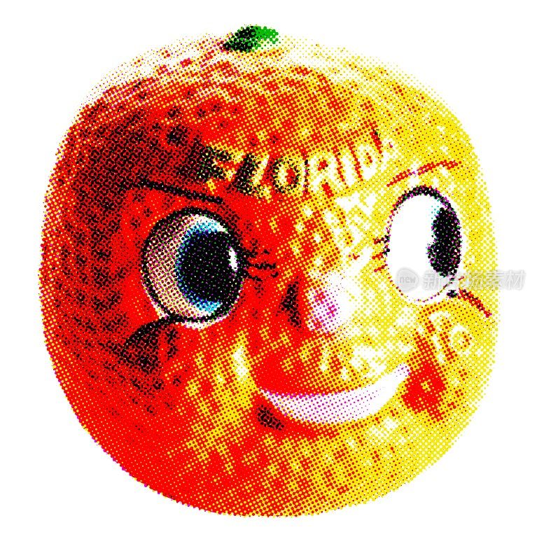 微笑的佛罗里达橘子