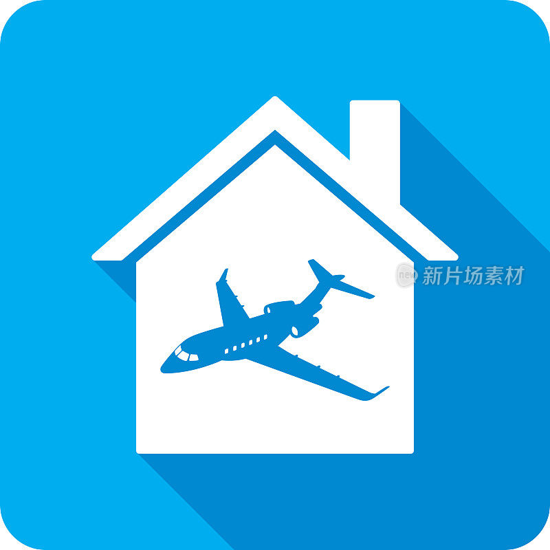 住宅私人飞机图标剪影