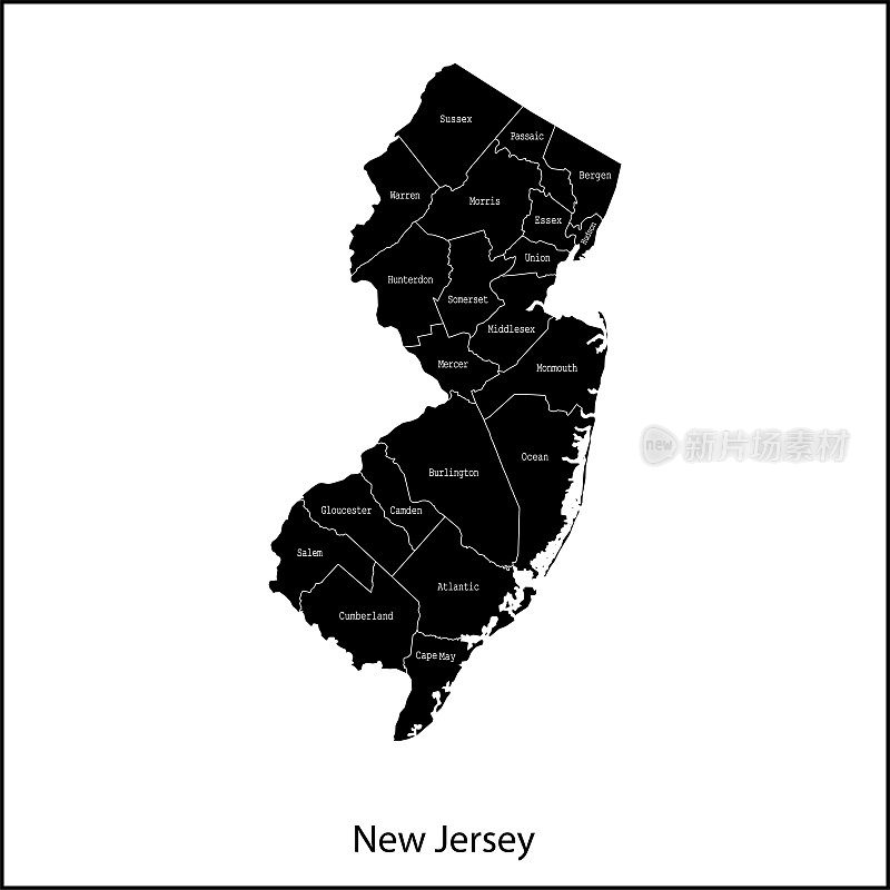 新泽西地图