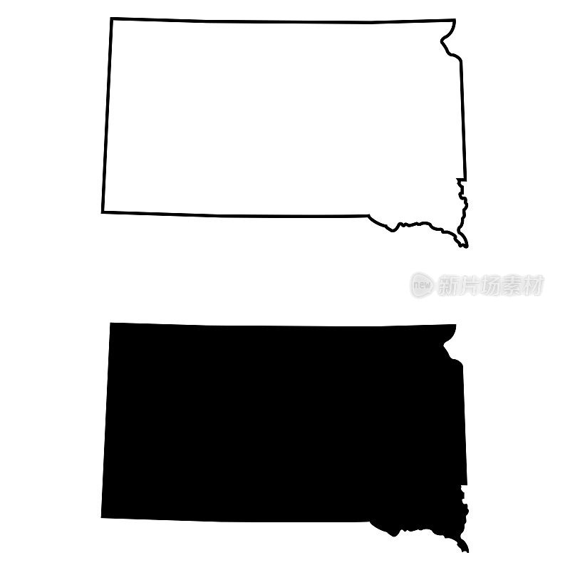 南达科他州地图