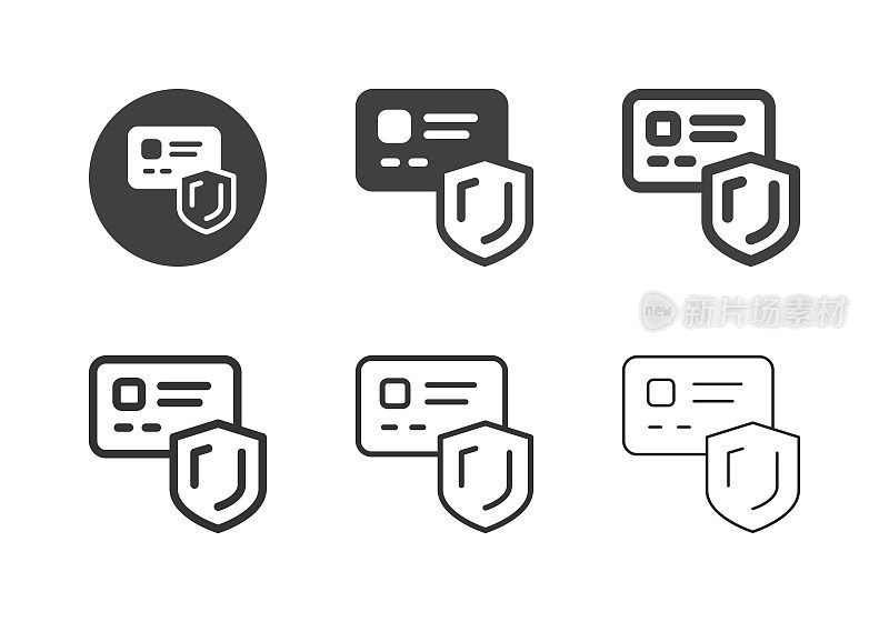 信用卡保护图标-多系列