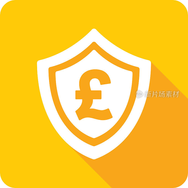 盾牌磅图标轮廓