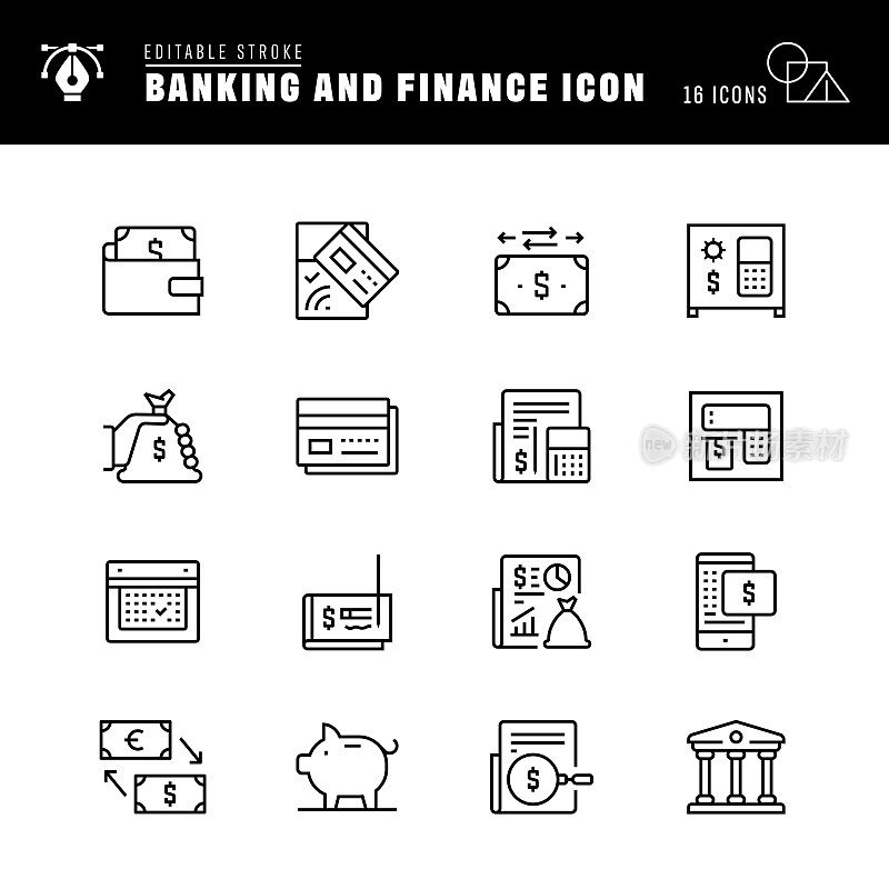 银行和金融行图标