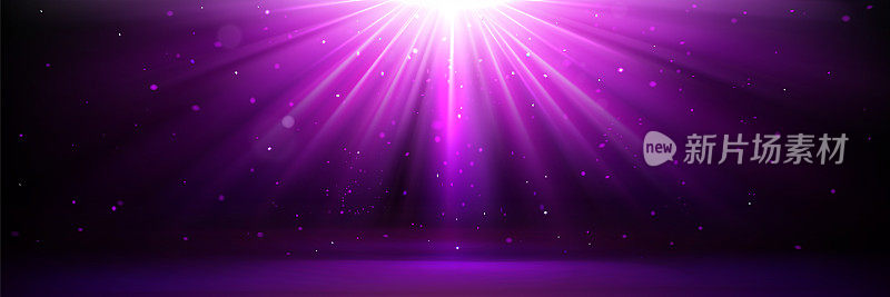 魔术背景与紫色光线效果