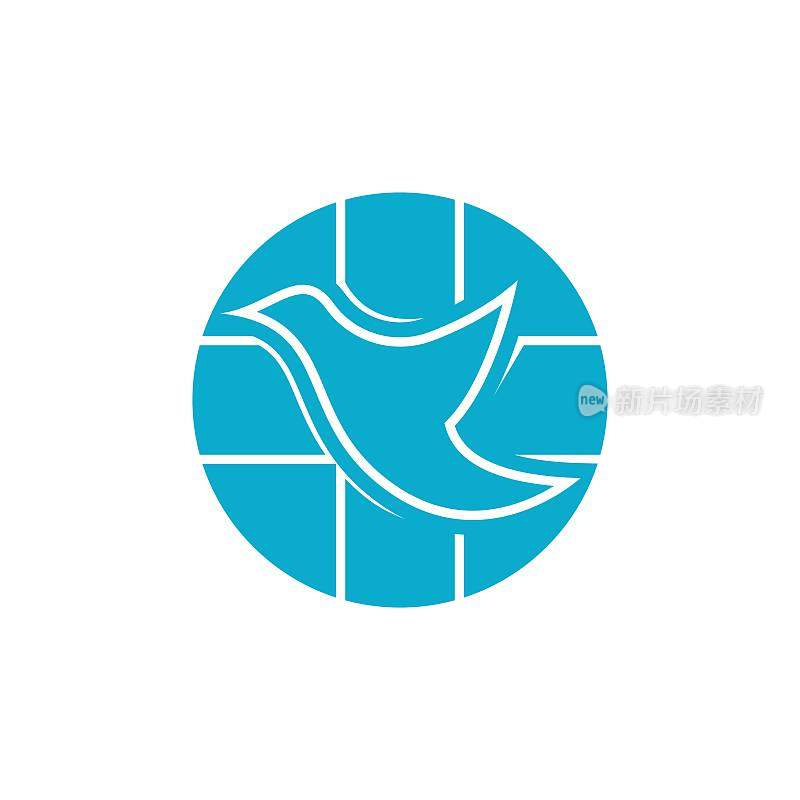 小鸟logo模板矢量图标设计