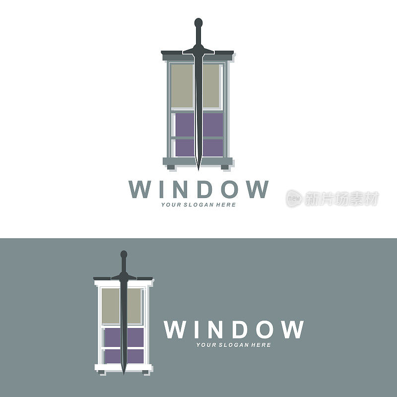 家居窗口标志，家居室内图标设计