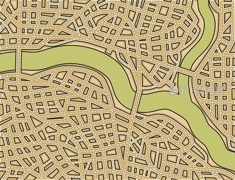 空白的街道地图