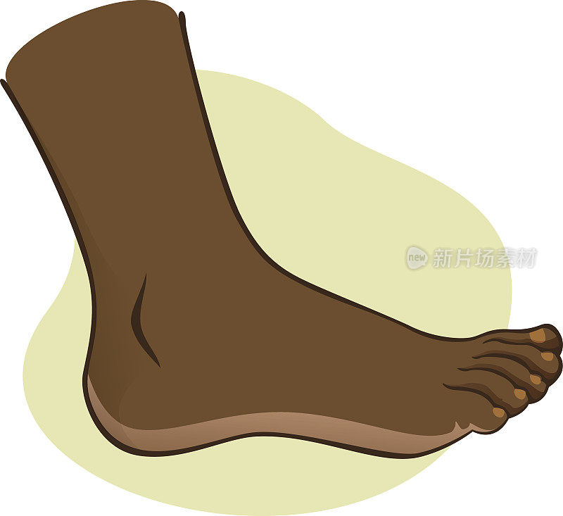 人，侧视人脚。african-descendant
