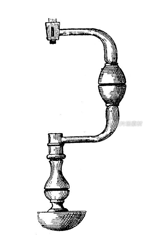 古玩插画:撑杆(工具)