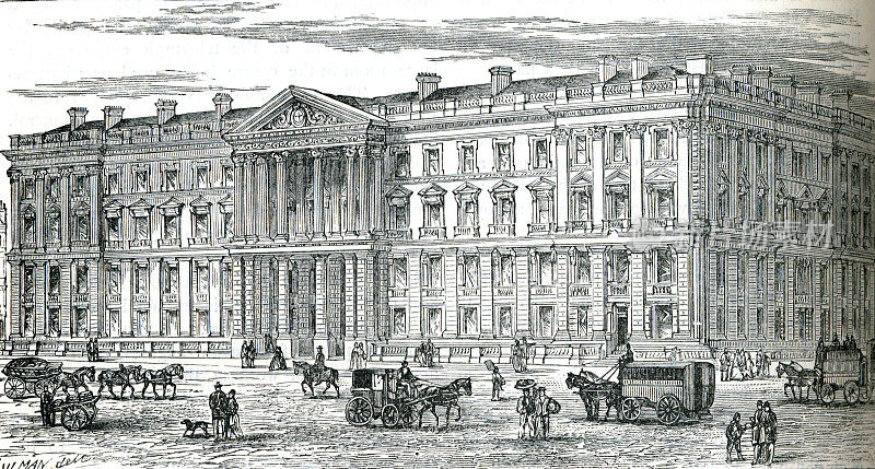 19世纪英国伦敦的邮局大楼