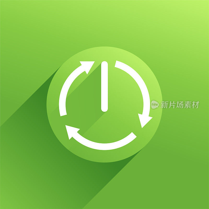 可持续能源-绿色按钮与回收