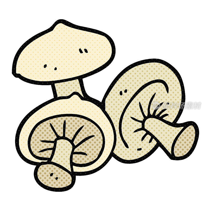 手绘卡通蘑菇