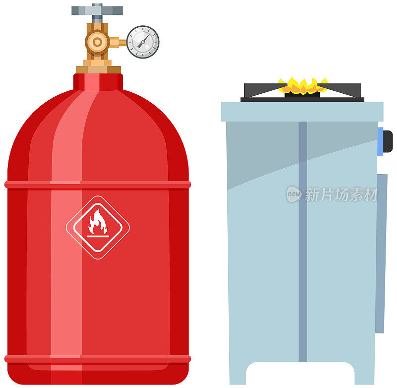用装有压缩物质的容器提供的气体作为烹饪燃料的炉子