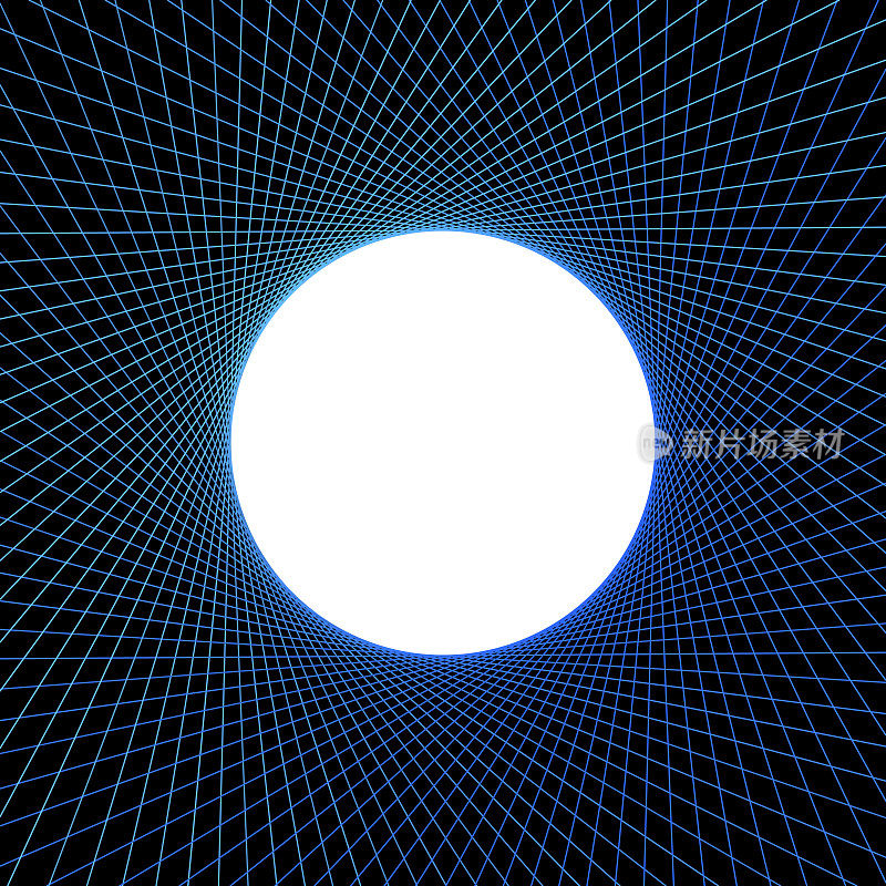 蓝色线旋转，触摸白色球体，复制中间空间。