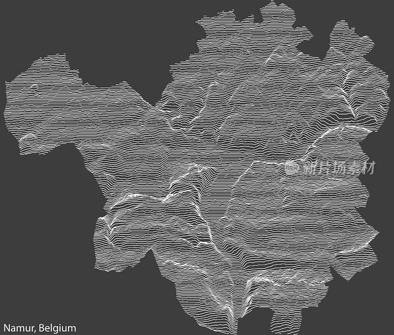 比利时NAMUR的地形图