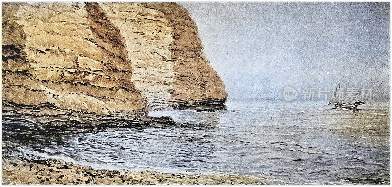 古色古香的绘画照片:Etretat