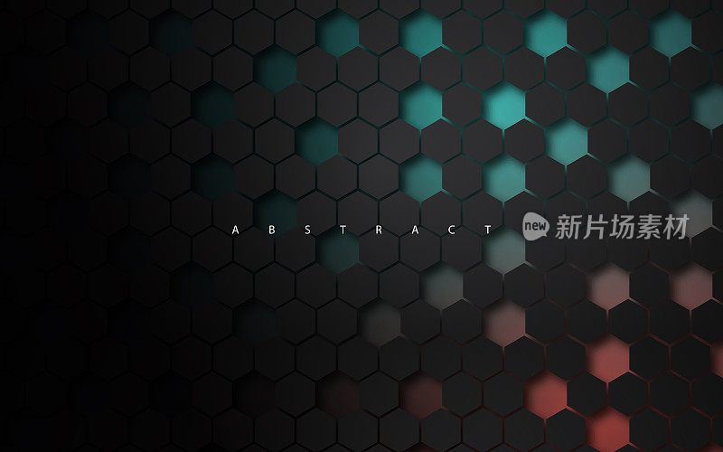 抽象几何背景-六边形马赛克