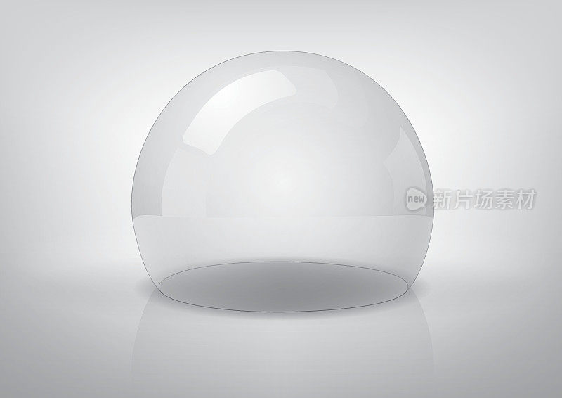 向量semi-sphere透明。