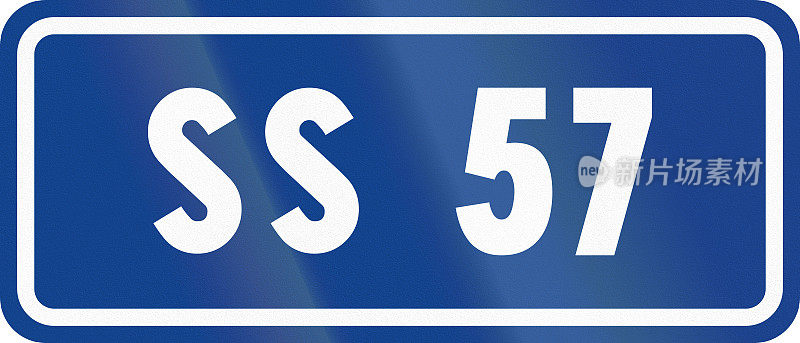 在意大利使用的路标-国家公路SS57的标志