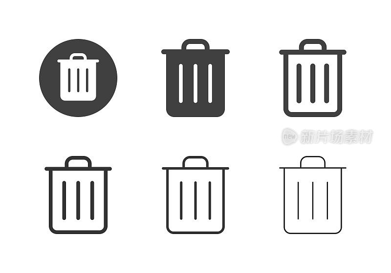 垃圾桶图标-多系列