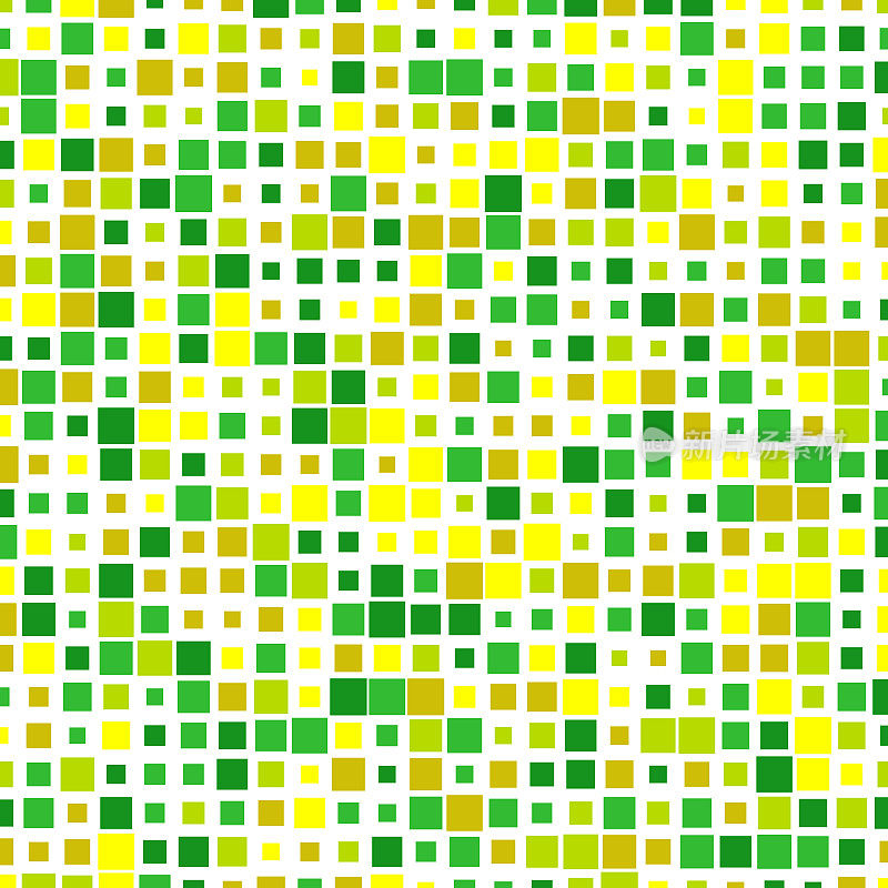 矩阵中的绿色方点，颜色和大小的变化