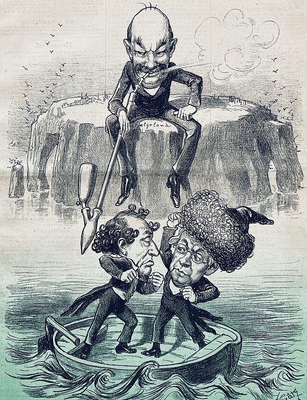 当两个人争吵时，第三个人很高兴:俾斯麦坐在黑尔戈兰岛，看着另外两个国家的斗争