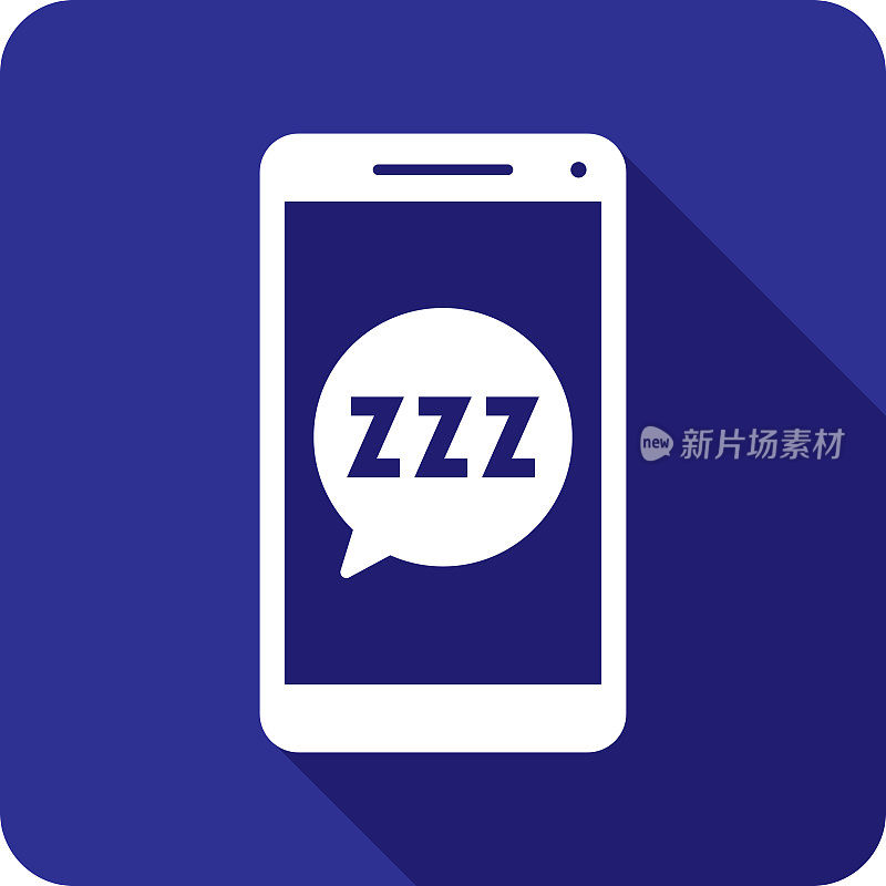 语音泡泡ZZZ智能手机图标剪影