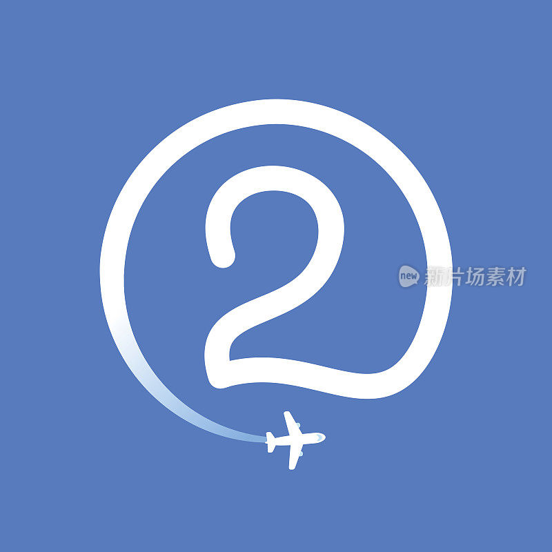 航空公司和飞机的二号图标。