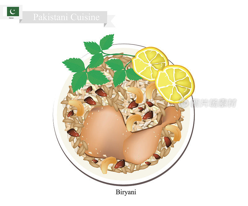 印度香鸡饭或巴基斯坦香鸡饭