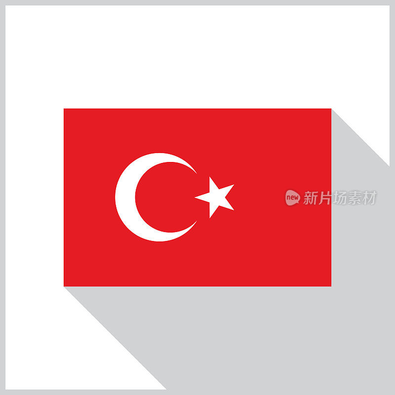 土耳其灰色阴影旗图标
