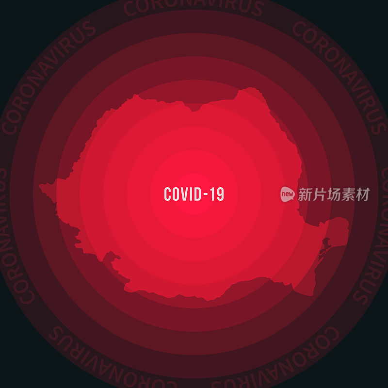 罗马尼亚COVID-19传播地图。冠状病毒爆发