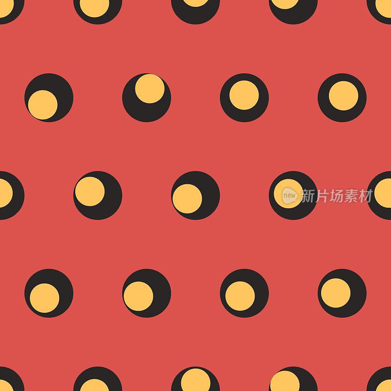 无缝图案彩色圆形几何形状