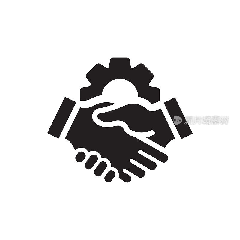 客户关系管理图标，矢量符号插图。