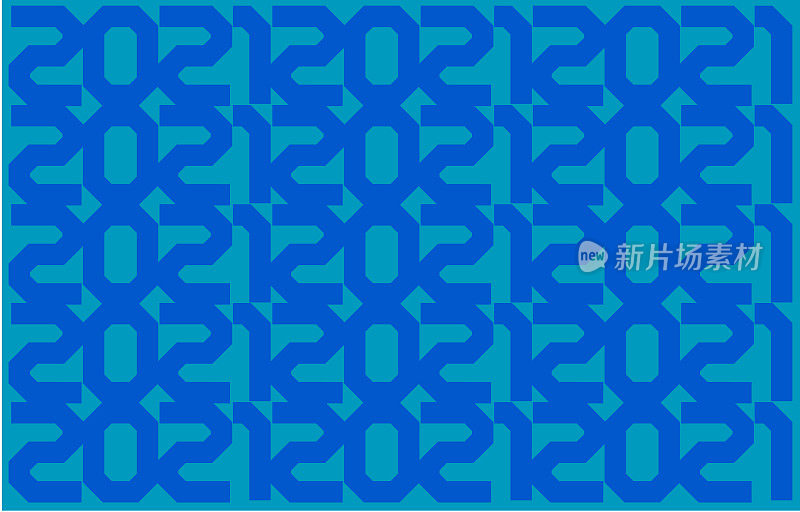 新年快乐2021矢量插图股票插图