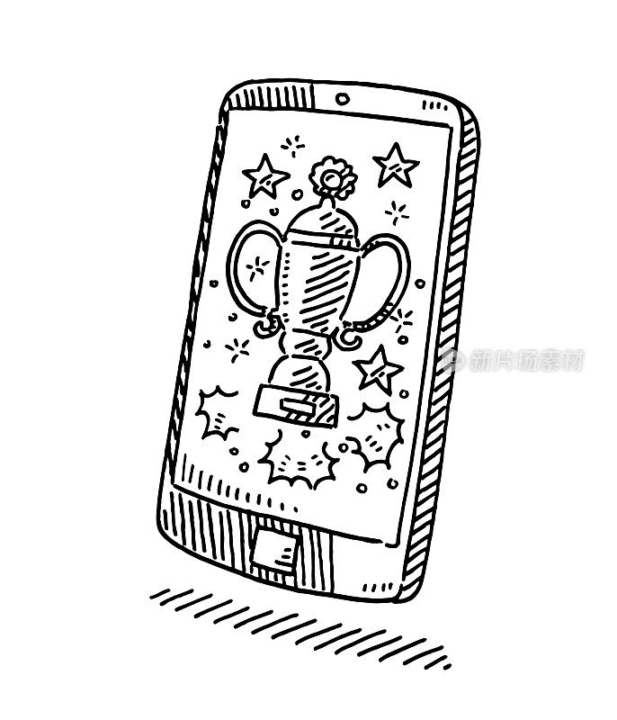 智能手机与获胜者奖品抽奖