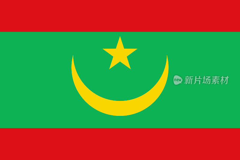 毛里塔尼亚非洲国旗