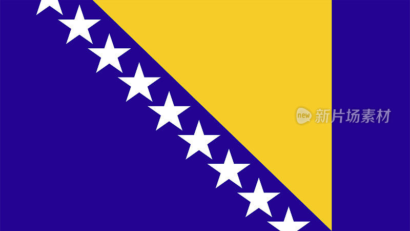 波斯尼亚和黑塞哥维那的国旗Eps文件-波斯尼亚和黑塞哥维那国旗矢量文件