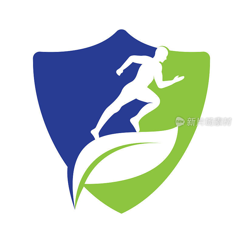 绿叶runner标志概念设计。