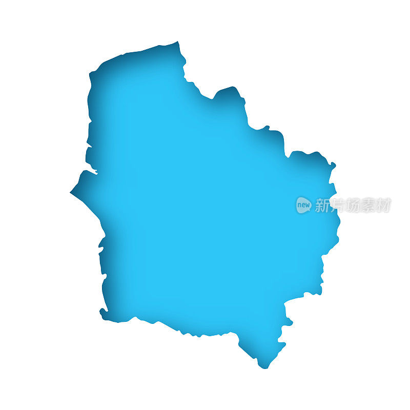 上法兰西地图-蓝色背景的白纸