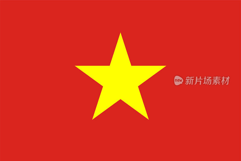 越南国旗。向量
