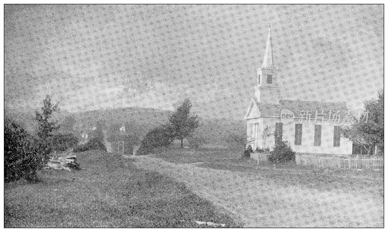 马萨诸塞州汉普顿县的古董图片:荷兰教堂