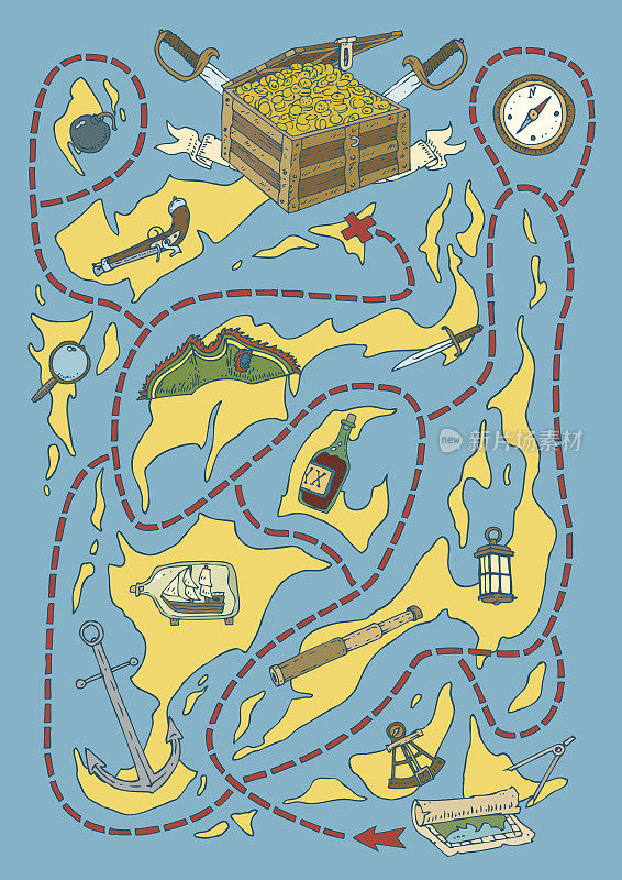 金银岛地图迷宫游戏