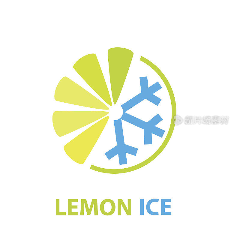向量抽象柠檬冰